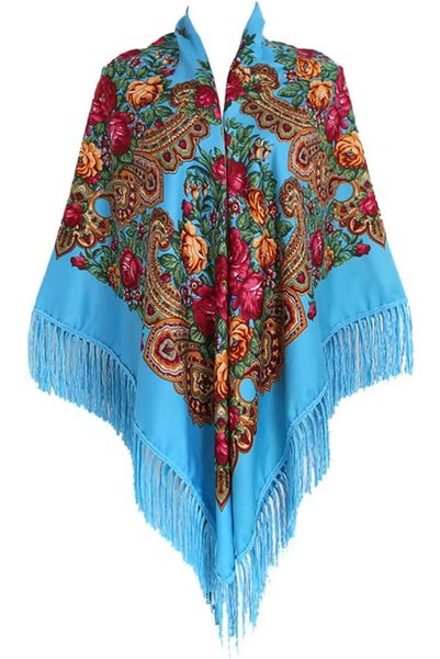 GENERAL Gudessly 157.5X157.5Cm Bergroer Women's Scarf Traditional Retro Scarf...