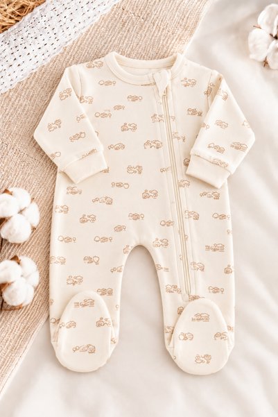 İZYALİF BABY Baby Boy 3-Piece Jumpsuit Set Sleeping Bag Cotton Zippered Safety Newborn One Size Seasonal 0-3 Months