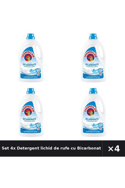 Chanteclair Set 4x Detergent lichid de rufe cu Bicarbonat, Chanteclair, 1575m...
