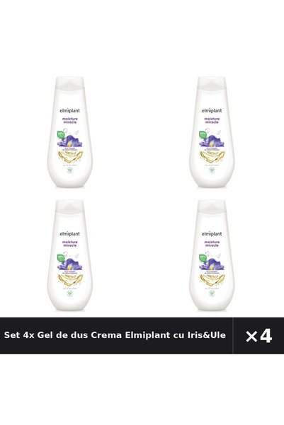 ELMIPLANT Set 4x Gel de dus Crema cu Iris&Uleiuri pretioase, 750 ml