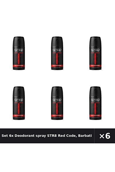 str8 Set 6x Deodorant spray Red Code , Barbati , 150 ml