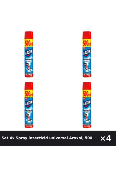 Aroxol Set 4x Spray insecticid universal Aroxol, 500 ml