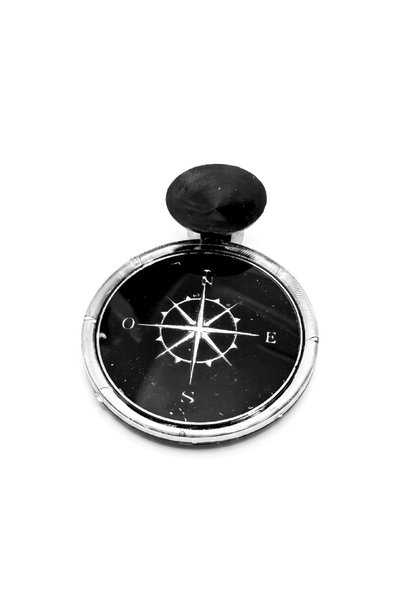 BsElektronik Indispensable Picture Holder for Labelers Black Compass Silver Design Internal Adhesive Picture Holder