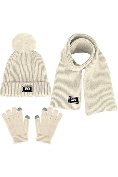 AZONEE Kids Winter Beanie Hat Scarf Gloves Set, Soft Warm Knit Hat Warm Touch...