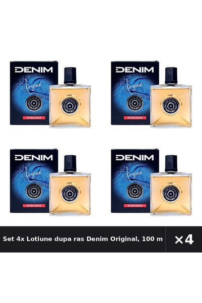 Denim Set 4x Lotiune dupa ras Original, 100 ml