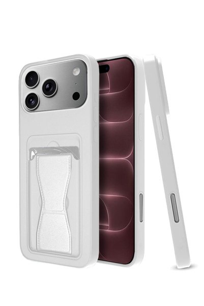 Wtech Apple iPhone 18 Pro 5G 2026 Silicone TPU Case with Card Holder and Kick...