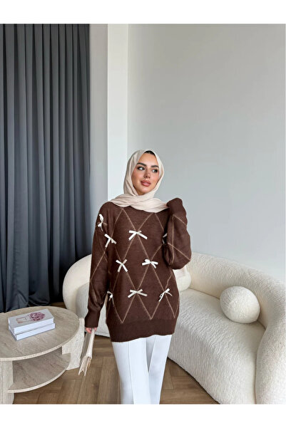 KAŞİHA سترة نسائية محبوكة بتفاصيل شريطية