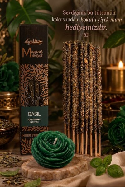Basil Tütsü -MUM HEDİYELİ- Magical Manifest-Doğal El Yapımı Fesleğen