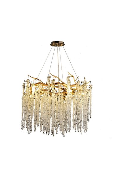 trandafi led Candelabru de cristal L13/400 auriu pentru living sau dormitor, ...