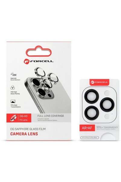 OEM Γυαλί Κάμερας για iPhone 18 Pro / 18 Pro Max Forcell Premium Σκούρο Γκρι