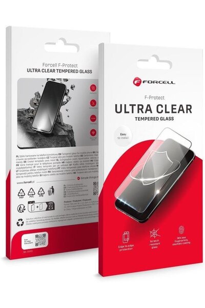 OEM Forcell Σκληρυμένο Γυαλί για iPhone 17 Pro / 18 Pro Υπερ-διαυγές Γυαλί μαύρο