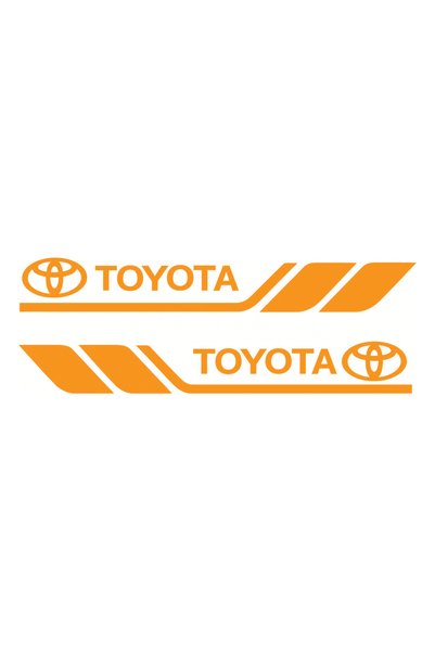 Oracal Set de 2 autocolante laterale Toyota cu dungi sport - 30cm, Portocaliu