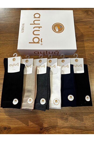 Aytuğ Women's Seamless Cotton Comfortable Casual Socks 6-Pack