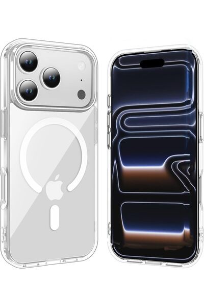 GBUFIYSN غطاء شفاف لهاتف آيفون 17 برو: [متوافق مع MagSafe][مضاد للاصفرار][حما...