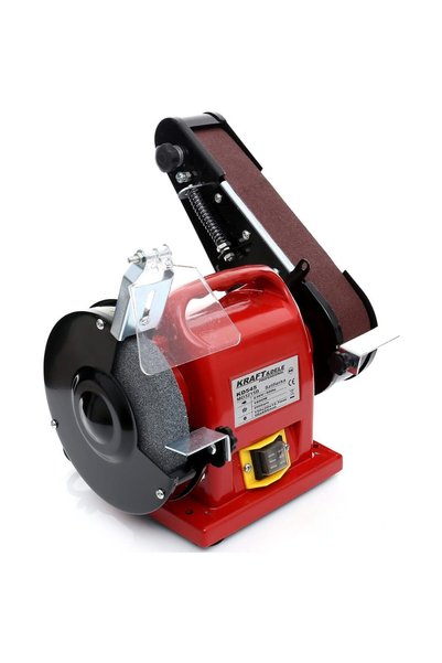 Kraft 2-in-1 bench grinder with disc and abrasive belt, 1800 W, 2950 RPM, dis...
