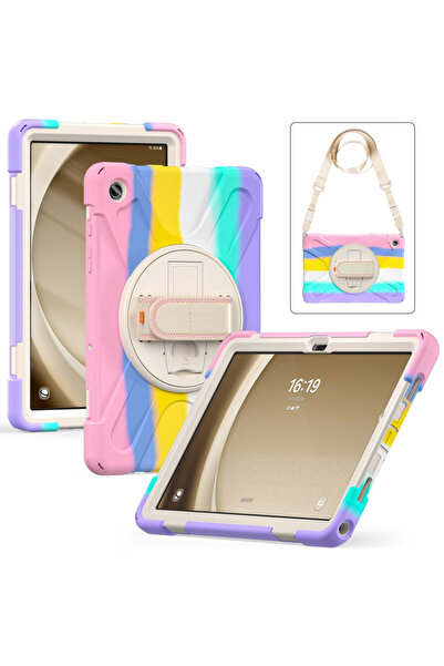 XGSM Husă pentru Samsung Galaxy Tab A9+ X210 / X215 / X216B, blindată, cu rot...