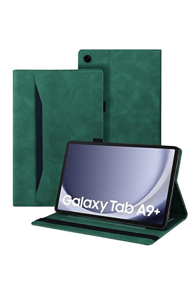 XGSM Husă pentru Samsung Galaxy Tab A9+, Classic, cu suport pentru stylus, verde