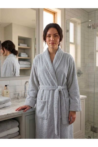 CAQQA Cotton Shawl Women's |   Men's Soft Bathrobe