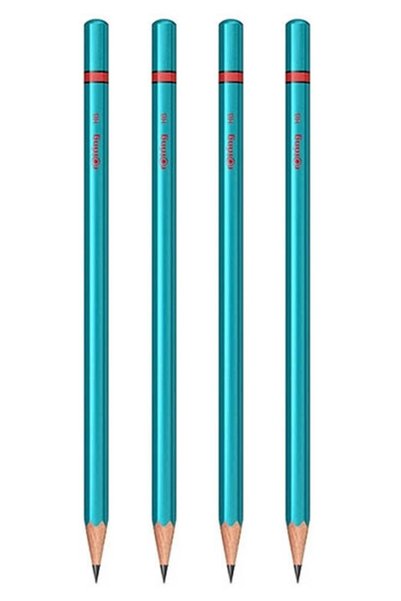 Rotring قلم رصاص معدني HB عبوة من 4 قطع باللون الأزرق