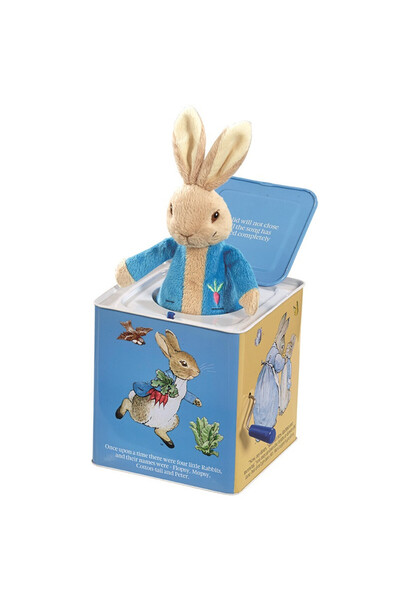 Rainbow Designs Cutie muzicala Jack-in-the-box, Peter Rabbit, 29 cm
