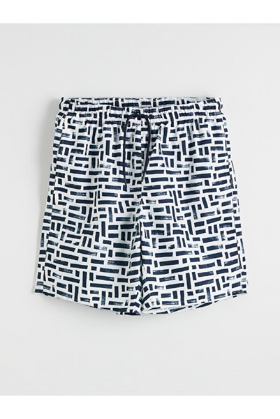 LC Waikiki Rmz Gi̇yi̇m Farkiyla Knee Length Embroidered Men's Swim Shorts