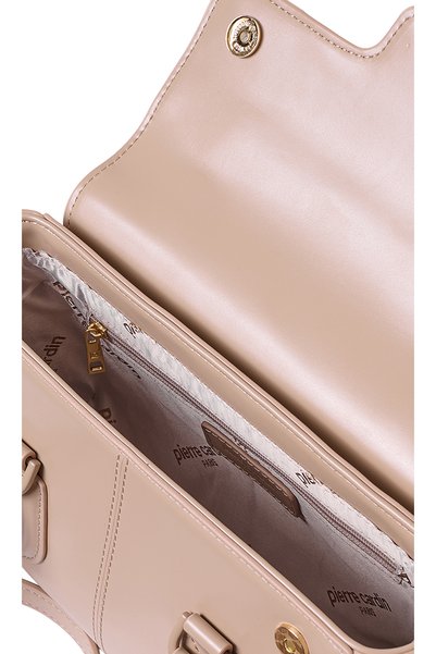 Pierre Cardin 05PO25K24260-PAR BJ حقيبة نسائية من الجلد اللامع باللون البيج