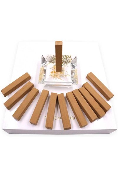 Bakhoor BoSidin – Luxurious Oud Gift Set with Square Crystal Burner and 12pcs...