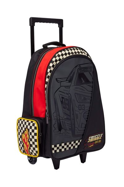 SMIGGLE Pit Stop Arabası Şeklinde Okul Sırt Çantası, Işıklı Tekerlekli