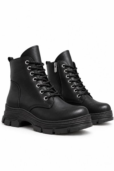SOLERIUM SHOES Μαύρες γυναικείες αρβύλες, αδιάβροχες μπότες με αντιολισθητική...