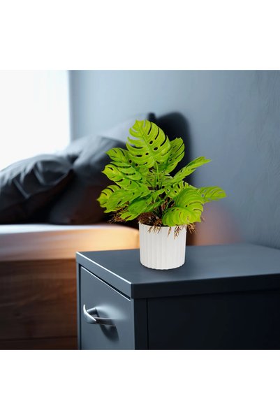 Vog und Arths Planta artificiala Monstera decorativa 22 cm, in ghiveci, desig...