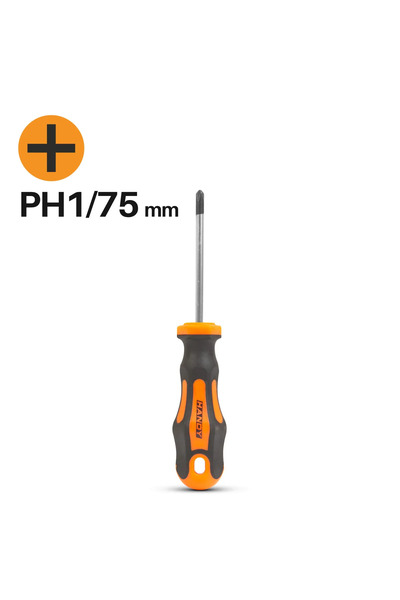 Handy Surubelnita Phillips PH1, Lama Crom Vanadiu 75 mm, Maner Ergonomic Anti...