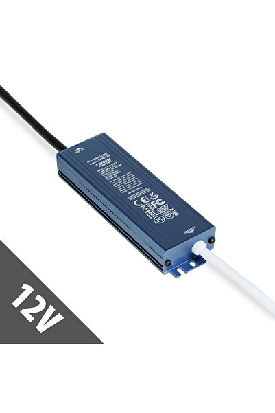 Phenom Sursa alimentare 12V 60W 5A IP67 gri, transformator LED impermeabil ex...