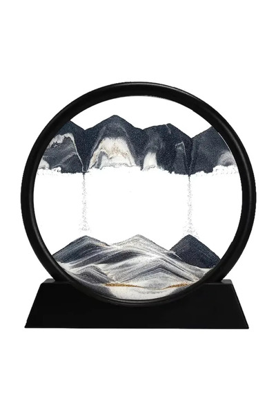 MACVI Obiect decorativ Macvi® cu efect 3D din nisip, masa rotativa 360°, baza...