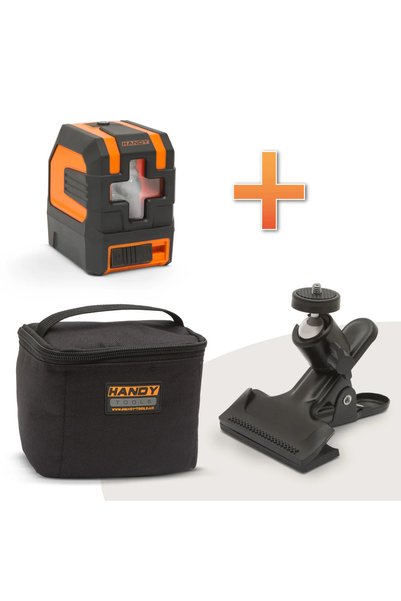 Handy Nivela Laser cu Proiectie Cruce 10 m, Nivel Laser Autonivelant cu Clema...