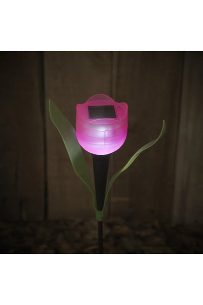 Garden of Eden Lampa solara LED lalea 30 cm, iluminat gradina, decor exterior...