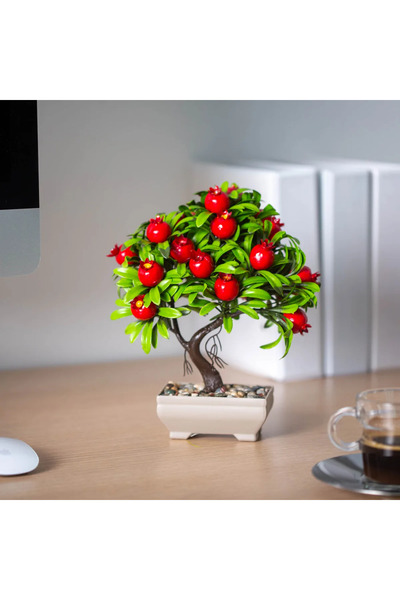 Vog und Arths Planta artificiala decorativa cu rodie 24 cm, aranjament decor ...