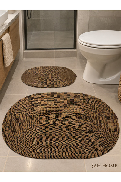 ŞAH HOME 2'li Oval Paspas Seti Çok Amaçlı Leke Tutmaz 50x70 + 70x100 cm