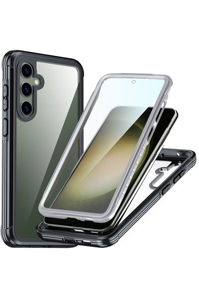 XGSM Husă pentru Samsung Galaxy S23 FE, antișoc, cu folie, neagră