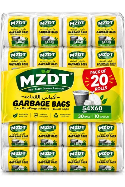 Generic Garbage Bags, 10 Gallon Capacity 54x60cm, White, Promo Pack of 20 (60...