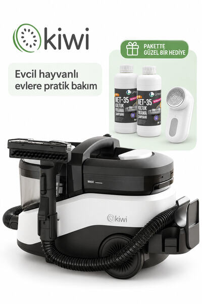 Kiwi 17 kPa Halı ve Koltuk Yıkama Makinesi Beyaz | 2 L Şampuan + ONEROUS Hediye