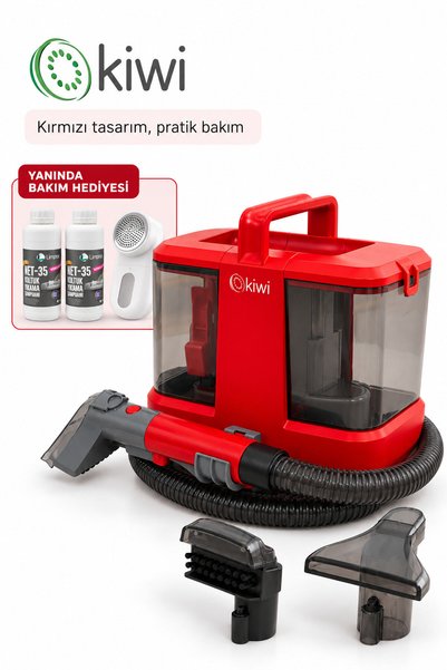 Kiwi 9 kPa Halı ve Koltuk Yıkama Makinesi Kırmızı | 2 L Şampuan + ONEROUS Hediye