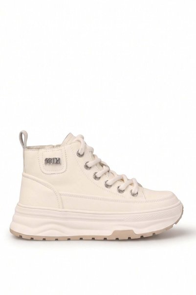 Ayakkabı Fuarı Elit Hml262-1101 Women's Flat Boots White