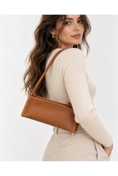 Glamura Lashes Shoulder Bag Baguette Shoulder Bag, Made of Fine Ecological Le...