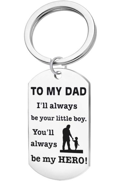ASKIND Father's Day Keychain Necklace Gift from Son Daughter Dad Papa I Love ...