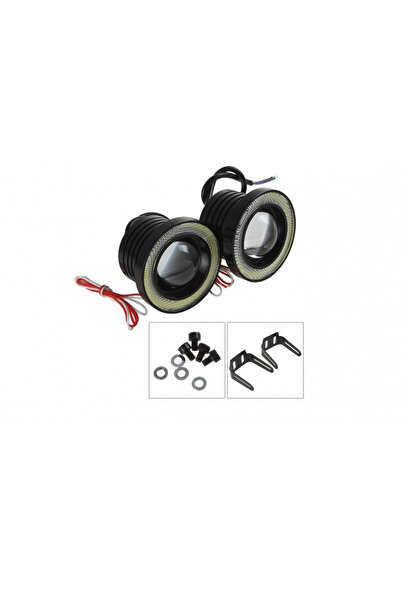 OEM Σετ 2 προβολέων LED Angel Eyes για αυτοκίνητο, 76 χιλιοστά, λευκό φως