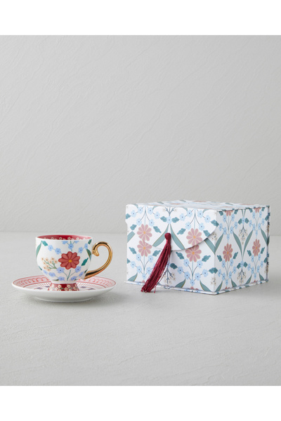 English Home Nostalgic Wildflower New Bone China 4 Parça 2 Kişilik Kahve Finc...