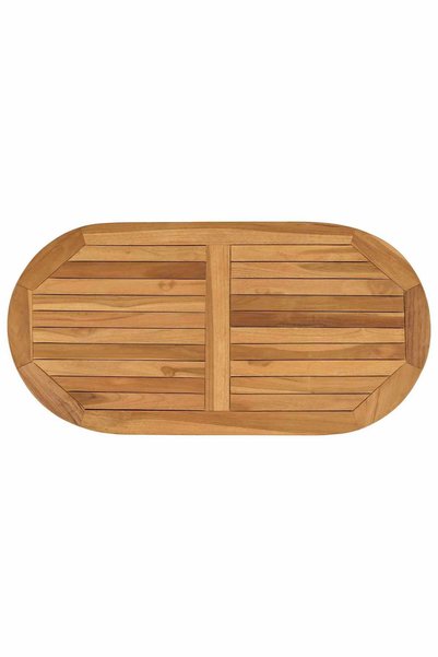 vidaxl Placă de masă Oval Lemn solid de tec