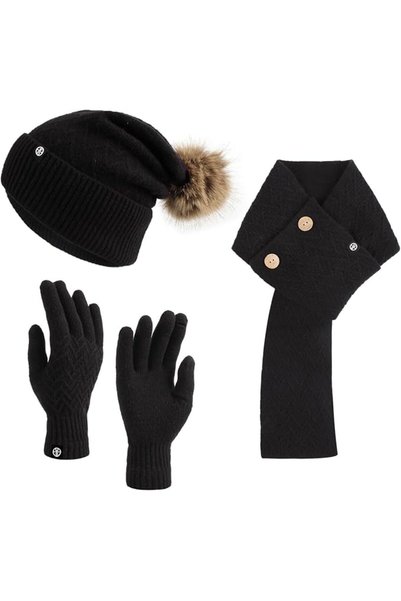 NALACAL 3-Piece Winter Accessories Set for Women and Men including Knitted Be...