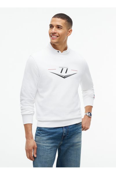 Tommy Hilfiger Sweatshirt, L, Beyaz