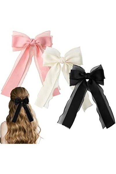 TERRIFI 3 Pcs Hair Bows for Women – Cute Oversized Large Big Bows Hair Clips ...